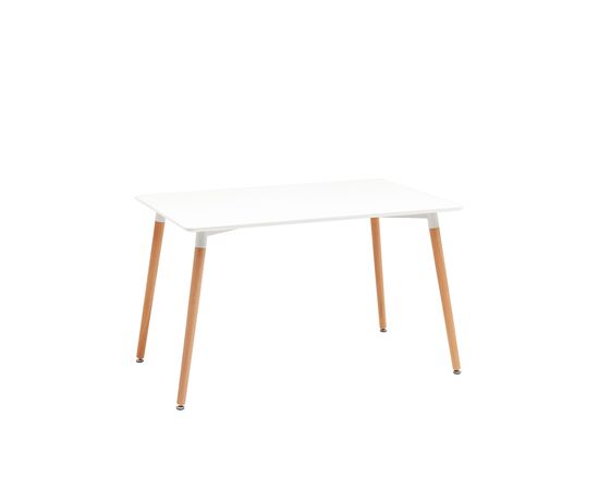 Стол обеденный OSLO 120*80 белый на дер. ножках, изображение 4 | Интернет магазин мебели и декора LifeDekor