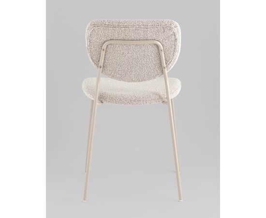 Стул обеденный Gigi серо-бежевый букле кремовые ножки, изображение 17 | Интернет магазин мебели и декора LifeDekor