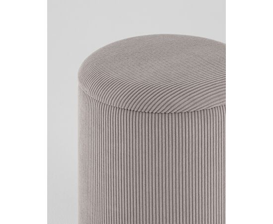 Пуф Эмили с ящиком серебро вельвет серый, изображение 12 | Интернет магазин мебели и декора LifeDekor