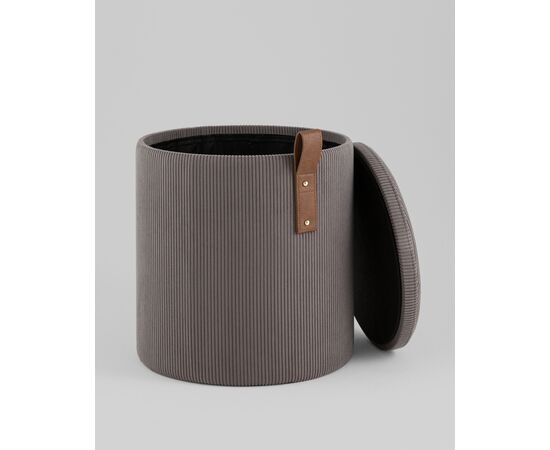 Пуф Руни S с ящиком вельвет тёмно-серый, изображение 13 | Интернет магазин мебели и декора LifeDekor