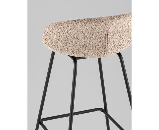 Стул барный Nita букле кофейный, изображение 15 | Интернет магазин мебели и декора LifeDekor