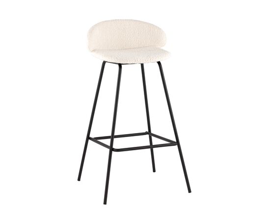 Стул барный Nita букле молочный, изображение 9 | Интернет магазин мебели и декора LifeDekor