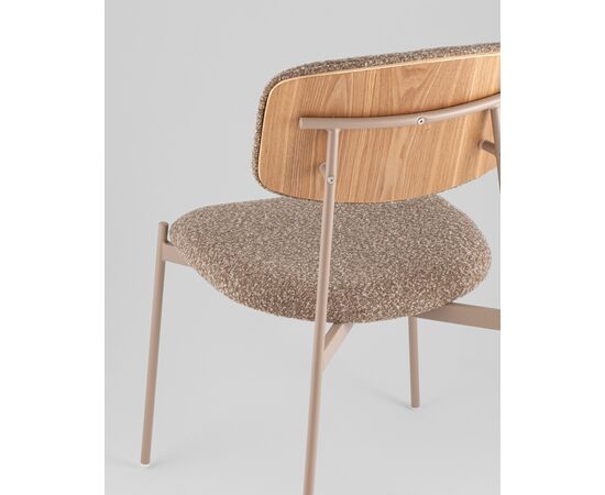 Стул Doe без подлокотников коричневый бежевые ножки, изображение 15 | Интернет магазин мебели и декора LifeDekor