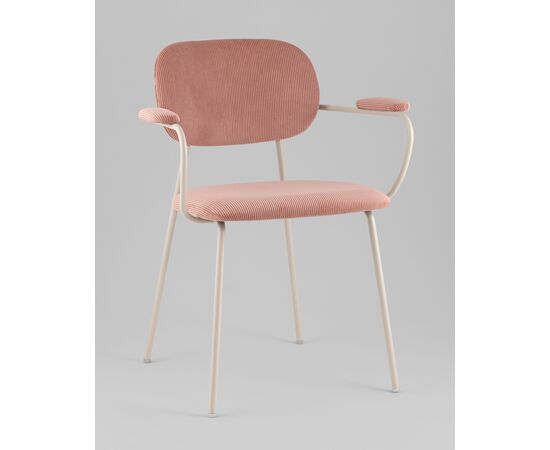 Стул Кэрол пыльно-розовый серые ножки, изображение 10 | Интернет магазин мебели и декора LifeDekor