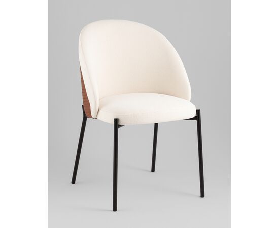 Стул обеденный Adelinde бежевый с коричневой экокожей, изображение 20 | Интернет магазин мебели и декора LifeDekor