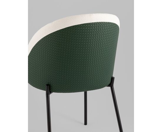 Стул обеденный Adelinde бежевый с зеленой экокожей, изображение 25 | Интернет магазин мебели и декора LifeDekor