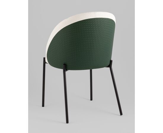 Стул обеденный Adelinde бежевый с зеленой экокожей, изображение 24 | Интернет магазин мебели и декора LifeDekor