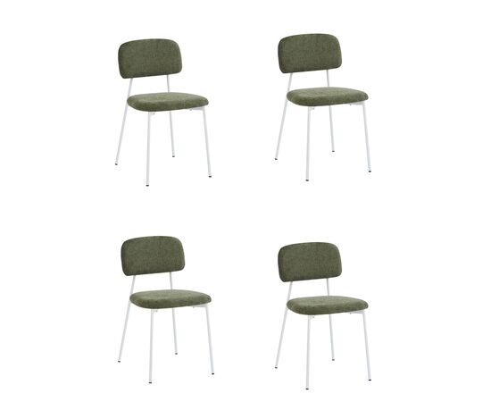 Стул Chao зеленый белые ножки 4 шт., изображение 17 | Интернет магазин мебели и декора LifeDekor