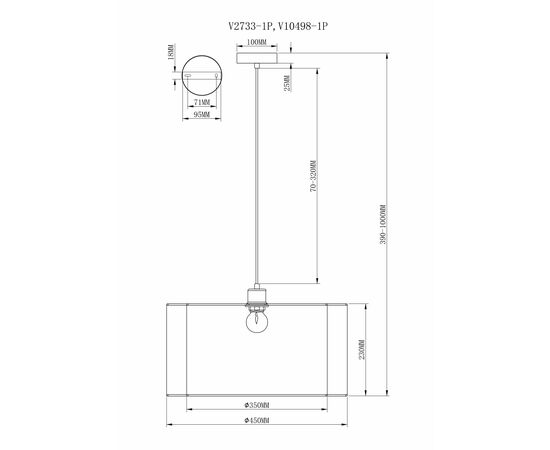 Подвесной светильник Moderli V2733-1P Room 1*E27*60W, изображение 7 | Интернет магазин мебели и декора LifeDekor