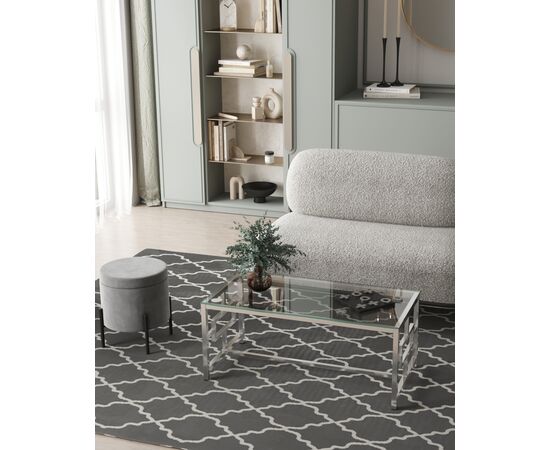 Журнальный стол 120*60 БРУКЛИН серебро, изображение 6 | Интернет магазин мебели и декора LifeDekor