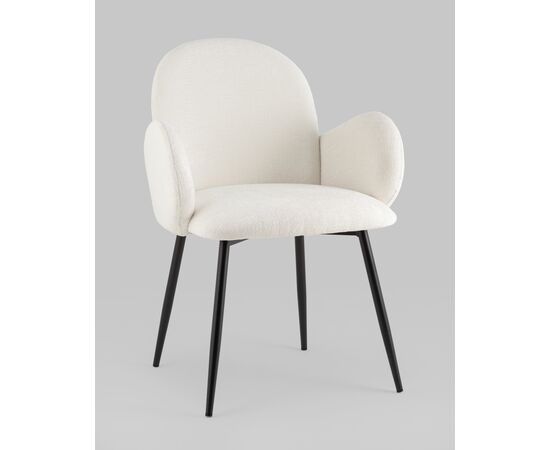 Стул обеденный Wave букле белый, изображение 12 | Интернет магазин мебели и декора LifeDekor