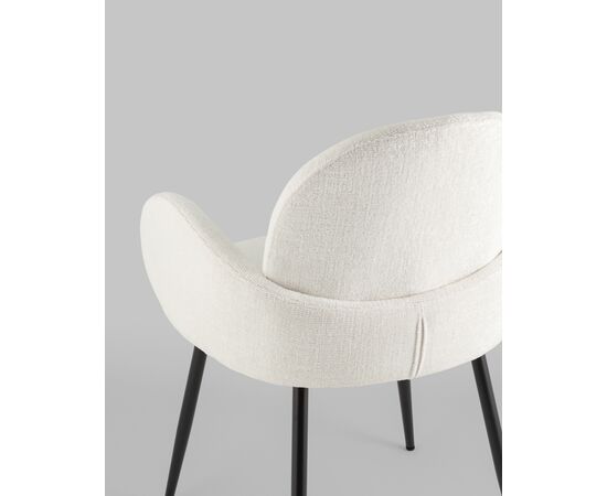 Стул обеденный Wave букле белый, изображение 17 | Интернет магазин мебели и декора LifeDekor