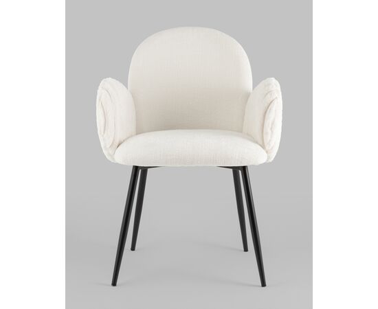 Стул обеденный Wave Stripes букле белый, изображение 13 | Интернет магазин мебели и декора LifeDekor