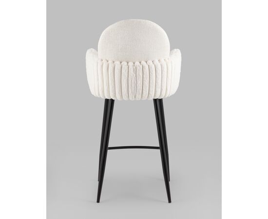 Стул полубарный Wave Stripes букле белый, изображение 14 | Интернет магазин мебели и декора LifeDekor