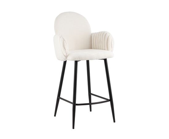 Стул полубарный Wave Stripes букле белый, изображение 11 | Интернет магазин мебели и декора LifeDekor