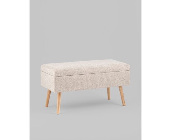 Банкетка Сторми с ящиком серо-бежевый, изображение 21 | Интернет магазин мебели и декора LifeDekor