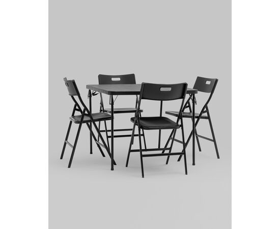 Комплект раскладного стола и стульев Кейт черный, изображение 36 | Интернет магазин мебели и декора LifeDekor