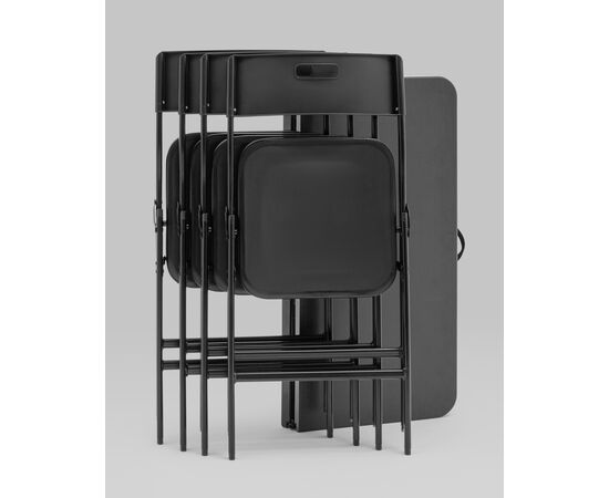 Комплект раскладного стола и стульев Кейт черный, изображение 34 | Интернет магазин мебели и декора LifeDekor