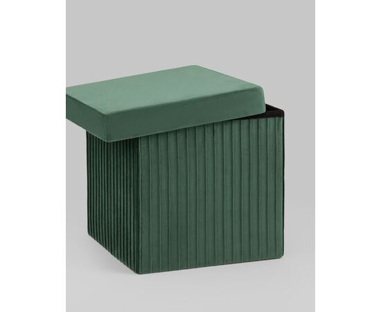Пуф складной с ящиком Store Square зеленый, изображение 30 | Интернет магазин мебели и декора LifeDekor