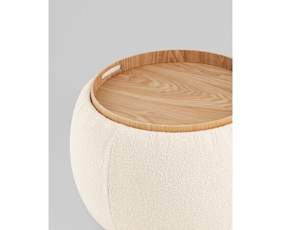 Пуф-столик Люкке с ящиком бежевый, изображение 23 | Интернет магазин мебели и декора LifeDekor