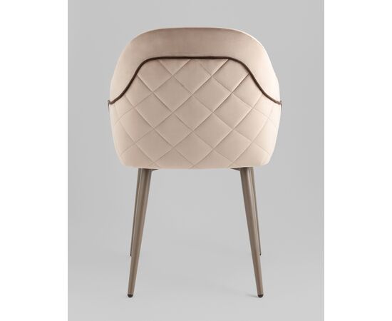 Стул Новел New велюр серо-коричневый, ножки бежево-серые, изображение 31 | Интернет магазин мебели и декора LifeDekor