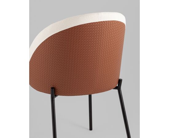 Стул обеденный Adelinde бежевый с коричневой экокожей, изображение 33 | Интернет магазин мебели и декора LifeDekor