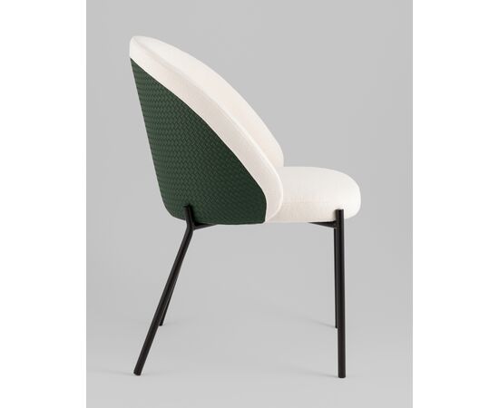 Стул обеденный Adelinde бежевый с зеленой экокожей, изображение 30 | Интернет магазин мебели и декора LifeDekor