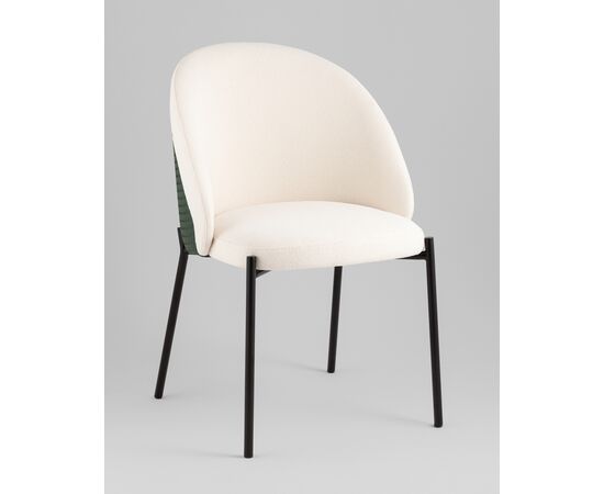 Стул обеденный Adelinde бежевый с зеленой экокожей, изображение 28 | Интернет магазин мебели и декора LifeDekor