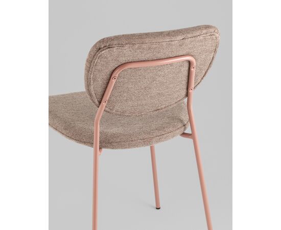 Стул обеденный Gigi шенилл коричневый розовые ножки, изображение 31 | Интернет магазин мебели и декора LifeDekor
