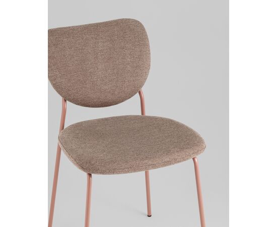 Стул обеденный Gigi шенилл коричневый розовые ножки, изображение 32 | Интернет магазин мебели и декора LifeDekor