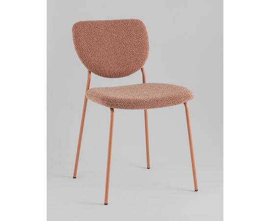 Стул обеденный Gigi коричневый букле розовые ножки, изображение 26 | Интернет магазин мебели и декора LifeDekor