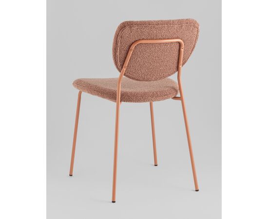 Стул обеденный Gigi коричневый букле розовые ножки, изображение 30 | Интернет магазин мебели и декора LifeDekor