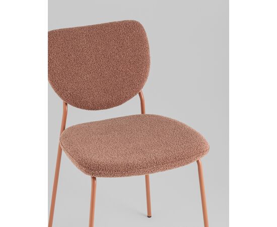 Стул обеденный Gigi коричневый букле розовые ножки, изображение 32 | Интернет магазин мебели и декора LifeDekor