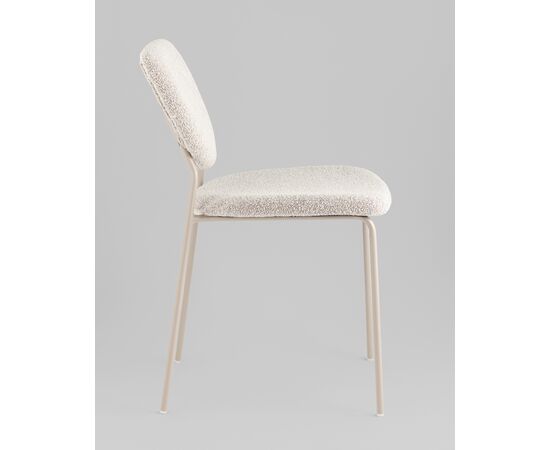 Стул обеденный Gigi серо-бежевый букле кремовые ножки, изображение 22 | Интернет магазин мебели и декора LifeDekor