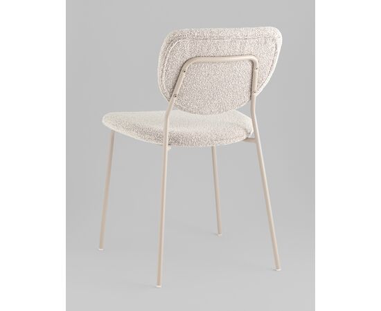Стул обеденный Gigi серо-бежевый букле кремовые ножки, изображение 24 | Интернет магазин мебели и декора LifeDekor