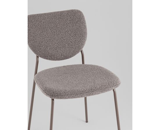Стул обеденный Gigi тёмно-серый букле серые ножки, изображение 32 | Интернет магазин мебели и декора LifeDekor