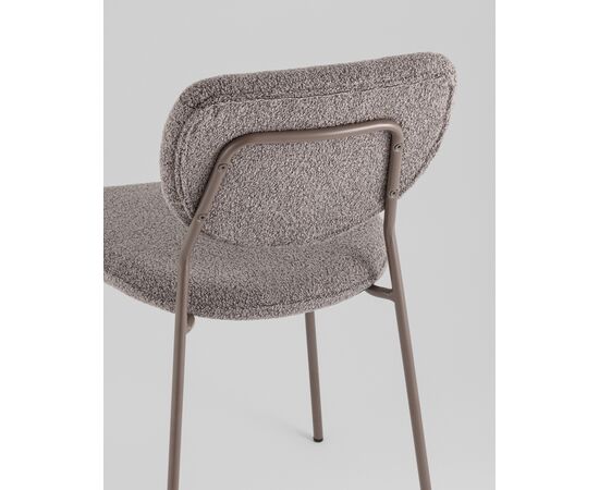 Стул обеденный Gigi тёмно-серый букле серые ножки, изображение 31 | Интернет магазин мебели и декора LifeDekor