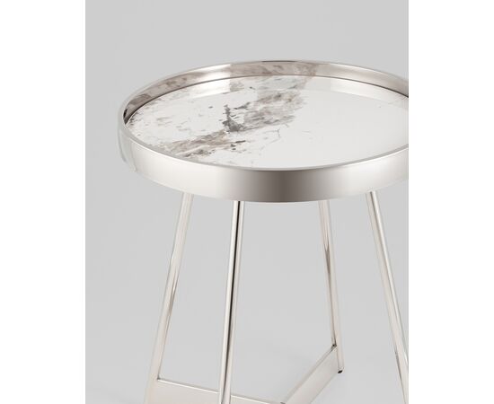 Журнальный столик Гера 50*50 см сталь серебро, изображение 19 | Интернет магазин мебели и декора LifeDekor