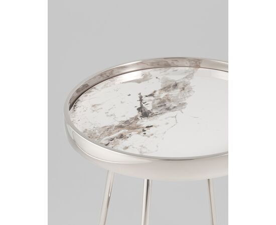 Журнальный столик Гера 50*50 см сталь серебро, изображение 20 | Интернет магазин мебели и декора LifeDekor