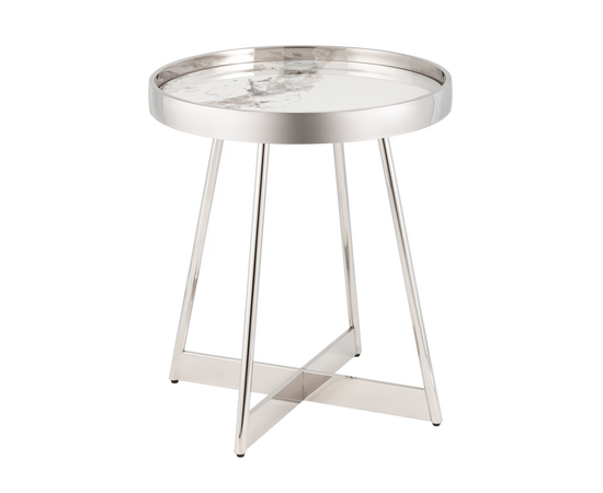 Журнальный столик Гера 50*50 см сталь серебро, изображение 16 | Интернет магазин мебели и декора LifeDekor