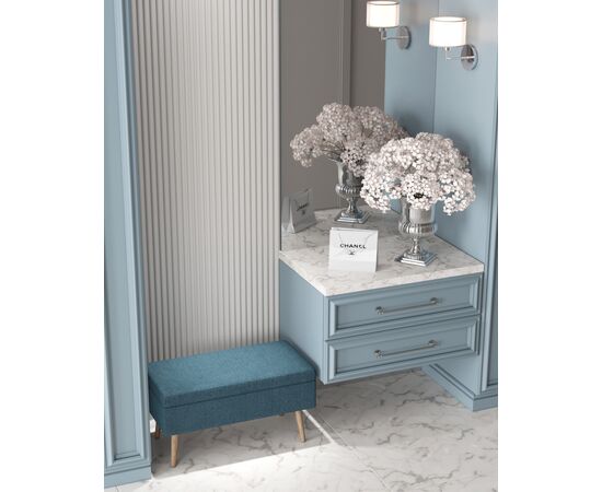 Банкетка Сторми с ящиком темно-синий, изображение 22 | Интернет магазин мебели и декора LifeDekor