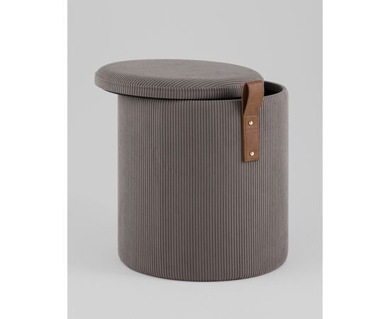 Пуф Руни S с ящиком вельвет тёмно-серый, изображение 20 | Интернет магазин мебели и декора LifeDekor