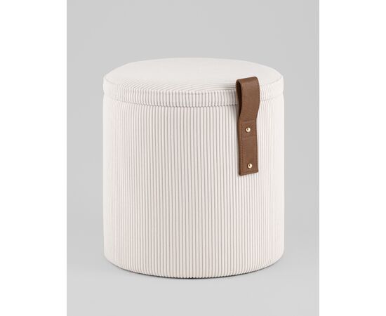 Пуф Руни XS с ящиком вельвет белый, изображение 17 | Интернет магазин мебели и декора LifeDekor