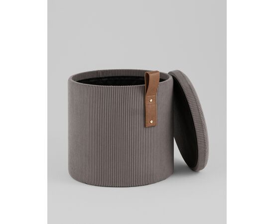 Пуф Руни XS с ящиком вельвет тёмно-серый, изображение 18 | Интернет магазин мебели и декора LifeDekor