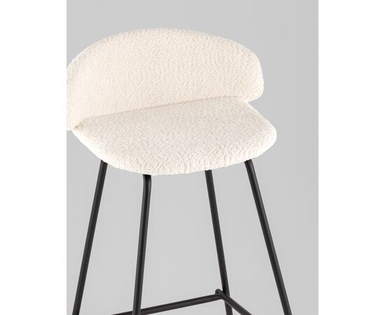Стул барный Nita букле молочный, изображение 24 | Интернет магазин мебели и декора LifeDekor