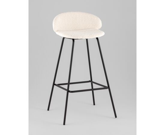 Стул барный Nita букле молочный, изображение 18 | Интернет магазин мебели и декора LifeDekor