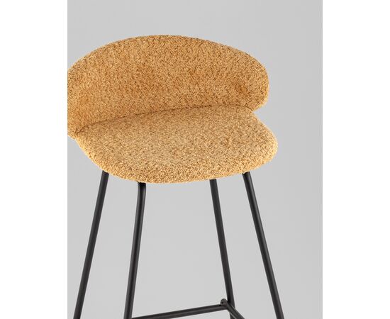 Стул барный Nita букле охра, изображение 24 | Интернет магазин мебели и декора LifeDekor