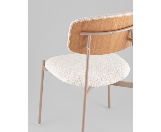 Стул Doe без подлокотников светло-бежевый бежевые ножки, изображение 23 | Интернет магазин мебели и декора LifeDekor