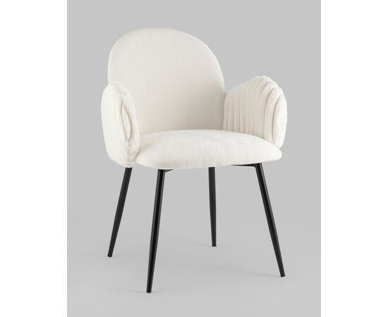 Стул обеденный Wave Stripes букле белый, изображение 20 | Интернет магазин мебели и декора LifeDekor