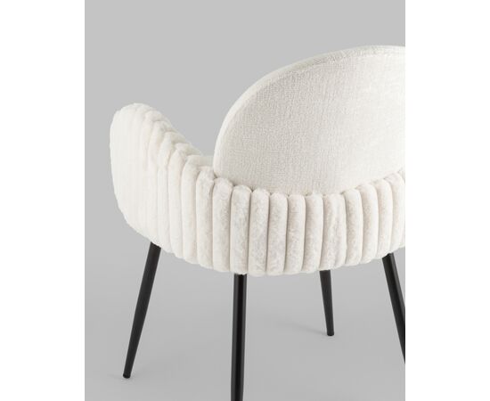 Стул обеденный Wave Stripes букле белый, изображение 25 | Интернет магазин мебели и декора LifeDekor